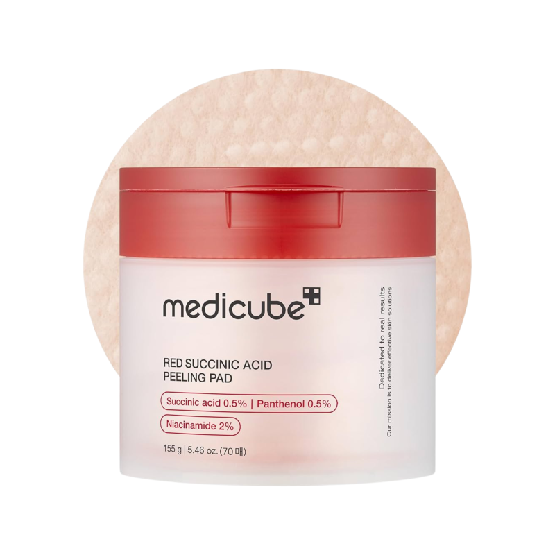 Medicube Red Succinic Acid Panthenol Facial Peeling Pads 70pads 18gm